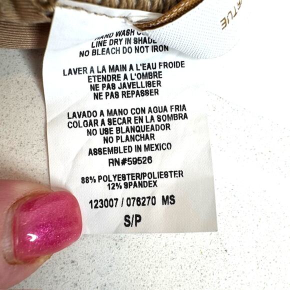 BECCA Women's Leopard Triangle Tassel Bikini Top, Swimwear Separates - Picture 12 of 13